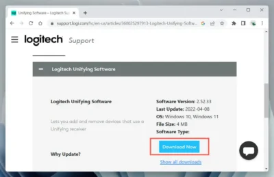 logitech unifying software